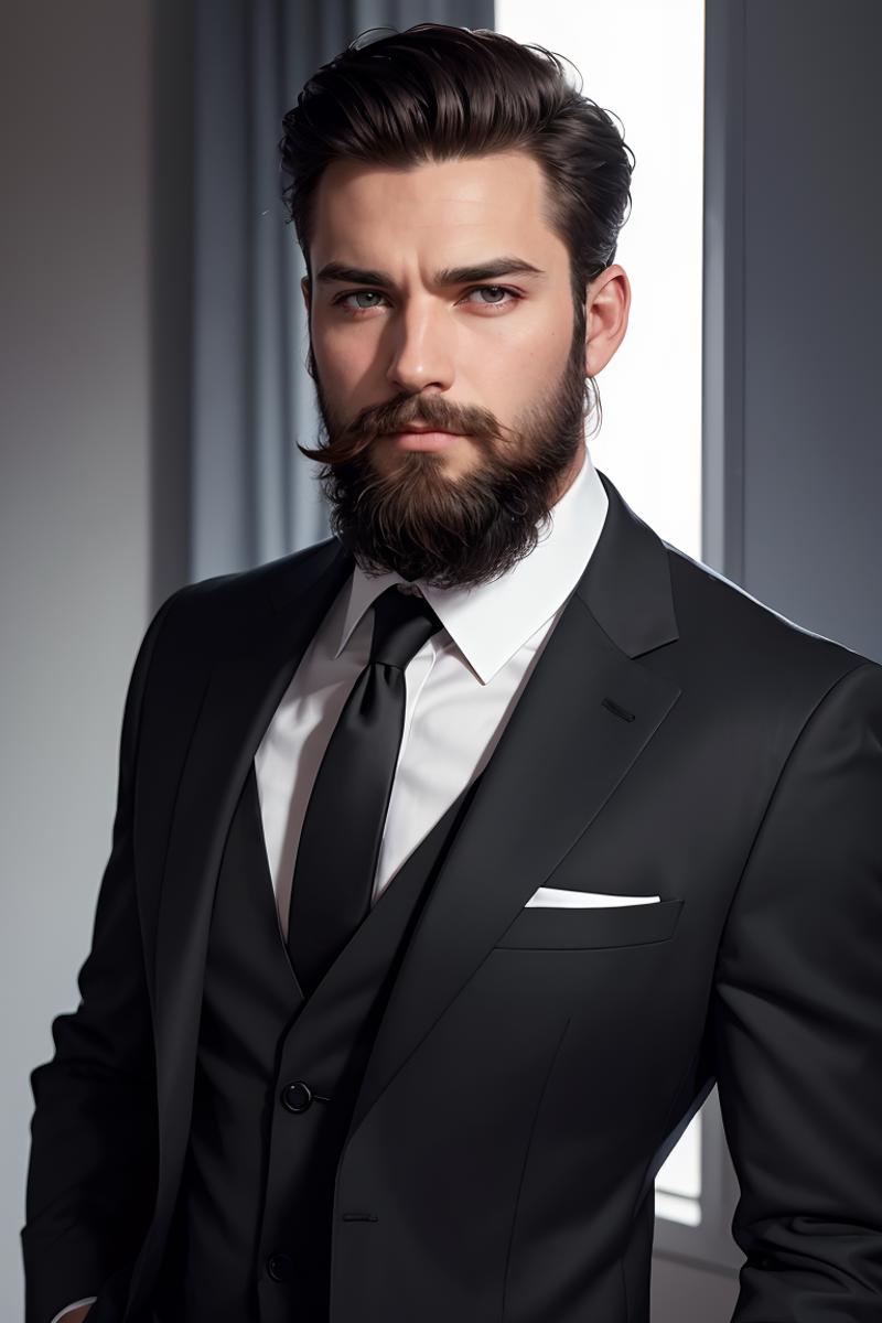 397995-1014787518-a handsome man in his 30s in a black suit and tie, ceo, brown hair and beard, (Man in black suit and tie), ), (Use a beard,) Att.png